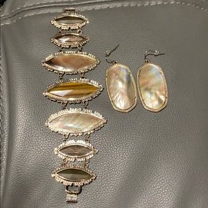 Earrings and bracelet set